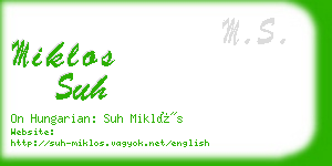 miklos suh business card